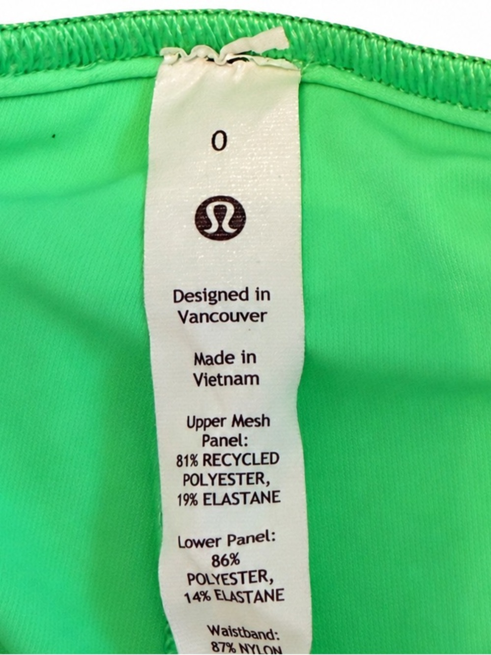 Lululemon neon green skorts - Picture 3 of 3